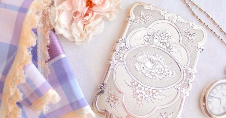 イギリスビクトリアンのシルバーカードケース